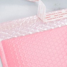 분홍 컬러 에어캡 포장 봉투 안전 완충 택배 봉지 소형 물품 포장재 뽁뽁이 우편, 1개