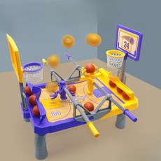 농구놀이 스포츠 어린이 농구 실내 게임기 스탠드 조절, 1개, 퍼플 / 옐로우 판