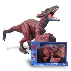 侏羅紀時代大號仿真恐龍玩具 暴虐叢林霸王龍 關節可動手辦模型套裝, 深紅色火盜龍彩盒, 1個