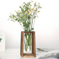 밍샴라이프 인테리어 수경재배 원목화분 월넛, 1개