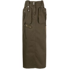 블루마린 미드라이즈 맥시 스커트