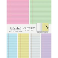 (영문도서) Legal Pad Collage Paper for Scrapbooking: Back To School Office Themed Decorative Paper for C... Paperback, Cut Luv Papers, English, 9781636572826