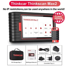 ThinkCar THINKSCAN MAX 2 obd2 코드 리더 스캐너 전체 시스템 VIN 스캔 ECU 코딩AF 재설정 자동 진단 도구, 01 Thinkscan Max2, 01 China Mainland