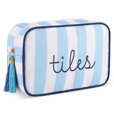 Sanwuta 지퍼가 달린 마작 타일 백 마작 보관 파우치 타일 보드 게임 피스 게임 파티 여행 모임 액세서리용 마작 가방 21.6 x 14 x 8.9cm(8.46 x 5., Blue, 클래식