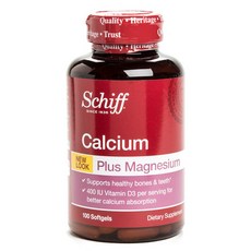 Schiff 鈣鎂軟膠囊, 100顆, 1罐