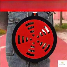 야외 휴대용 허리걸이 모기향 상자 뚜껑 포함 안전 낚시용 받침대, 1개입 걸이형 모기 향 쟁반 레드 고무 내열