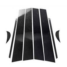 8片入 碳纖維紋 B柱 中柱 汽車中柱貼片 車窗裝飾保護貼 防刮痕 自黏式安裝 適用 18-24 Camry 八代