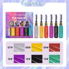 Kiss Someone 彩色挑染 一次性染髮睫毛膏 6色套組, 1個, B