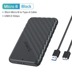 오리코 2.5인치 USB 3.0 to SATA HDD/SSD 케이스 25PW1-U3, 블랙, 1개, 1개, 블랙