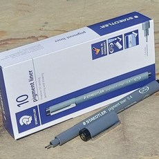 스테들러 0.4mm Fineliner pigment liner 블랙 1다스 bog+1763Hc