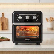 미니쿡 올스텐 오븐 에어프라이어, BLACK, TAO-500