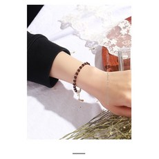 대홍샵 천연 가넷 원석 석류석 팔찌 레드 천연석 여성 팔찌