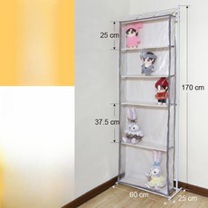 인형 정리함 수납 박스 진열대, 1개, 베이지 2 대형 3 소형 스탠드형