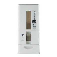 12公斤計量米桶，防潮儲米箱，按壓式定量取米，透明視窗設計，可拆洗保清潔, 白色6KG, 1個