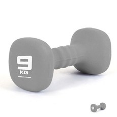 아령거치대 근력운동기구 아령 네오프렌 사각 9kg 1개 그레이 헬스용품 홈트레이닝