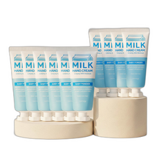 코스메이트 밀크 우유 핸드크림 / 베이비파우더향 고보습 데일리 핸드로션, 10개, 60ml