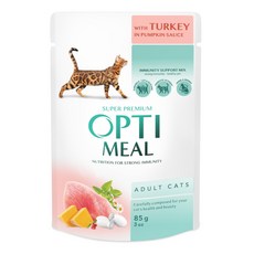 옵티밀 파우치 어덜트캣 칠면조 호박소스, 85g, 10개