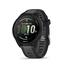Garmin 가민 Forerunner 165 음악 러닝 스마트워치 다채로운 AMOLED 디스플레이 트레이닝 메트릭 및 복구 인사이트 손목의 베리_150889, 블랙_150889