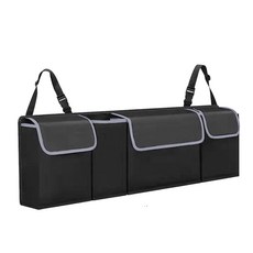 SINYI 休旅車後車廂置物掛袋 超大容量, 黑