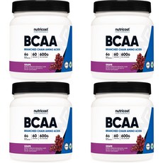뉴트리코스트 고흡수 BCAA 파우더 포도, 60회분, 4개