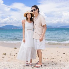 [44~77]화이트 원피스신혼여행 커플룩 바캉스 원피스 휴양지 커플룩 허니문 커플룩 여름 원피스 휴양지 커플 커플 휴가룩 베트남 여행룩 바캉스 커플룩 허니문룩 휴양지