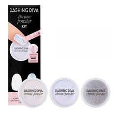 데싱디바 원젤 크롬 파우더 키트 3종 택1 (크롬 파우더 1종+원젤 탑코트+실리콘 툴), (OGKP01) 크롬 아이스