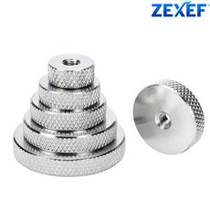 ZEXEF M3 M4 너트 원형 스테인레스 얇은 플랫 M5 M6 널링 스틸 두께 M12 M8 M10 304 나사 5MM