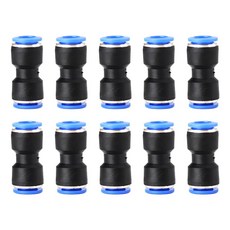 공구PXJ 6mm 에어 원터치피팅 휘팅 부속 피팅 공압 퀵 커넥터 PU6, 10개