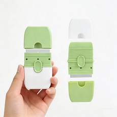 LxU 스티커 제거기 양면 스크래퍼 플라스틱 헤라 그린린, 2개