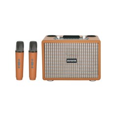 AIWA 愛華 K歌藍牙音箱 AI-KBQ20 隨時隨地K歌, 淺棕色
