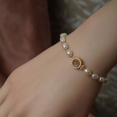 桃花粉串珠手鏈 小眾優雅百搭輕奢氣質可調節設計款女生禮物 手鏈 裝飾