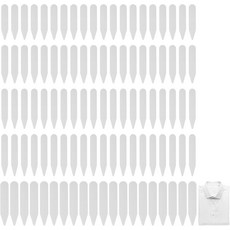 타이쿠르 100 PCS 셔츠 칼라 스테이 인서트 남성용 투명 PVC 남성 5가지 사이즈 - 1.97 2.17 2.36 2.56 2.76