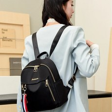 투니스 여성 데일리 방수 레터링 캐주얼 백팩 장식 포함