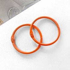 (4p) 4.5cm 금속 컬러 왕고리 간편 빅사이즈 링고리 오링고리 키링고리 (13색상), 4개, 오렌지