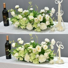 센터피스 조화 꽃장식 테이블 생일잔치 장식 단상 플라워 파티데코 셀프 연회장, 22. 하늘색, 1개