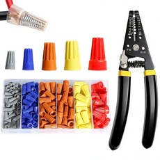 Shengbowi 와이어 커넥터 절연 인서트 트위스트 전기 스프링 휴대용 캡 빠른 연결 다채로운 스플라이스 버트 키트 168098