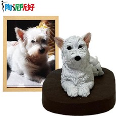 맞춤 수제 애완 동물 버블헤드 피규어 사진으로 만든 개인 점토 인형 3D 조각상 고양이와 강아지 모델 디, 02 8CM(3inch), 01 CHINA