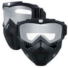 오토바이 페이스 마스크 고글 남성용 여성용 모토크로스 고글. 먼지 자전거 ATV 라이딩 UV400 긁힘 방지 방진 파워 스포츠 오프로드 MX 스키 (M-ClEAR, 2투명
