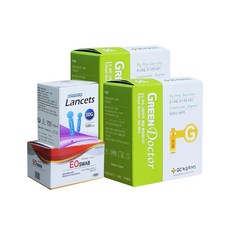 녹십자 그린닥터 혈당시험지 100매+침100매+솜100매, 1세트