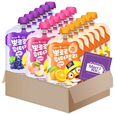 팔도 뽀로로 워터젤리x16개 혼합맛 / 복숭아 / 포도 / 오렌지+메세지카드, 120ml, 01){포도6+복숭아6+오렌지6} 18개