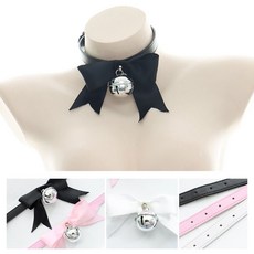 버니힙 선물리본 4cm 은방울 초커