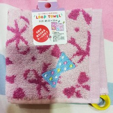 學童專用純棉掛式抹布方巾 可寫姓名兒童擦手巾 口水巾, 1個, 粉