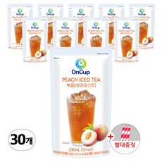 온컵 복숭아 아이스티, 30개, 230ml