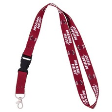 Desert Cactus Miami Heat 랜야드 키체인 탈착식 NBA 분리형 스냅 버클 전국 농구 협회 자동차 키 ID 배지 홀더 4 다양한 색상. 234574, Desert Cactus Miami Heat 랜야드 키, 1개