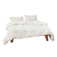 輕盈保暖羽絨被，柔軟親膚舒適，透氣乾爽，簡約時尚設計，提升睡眠品質, 白色