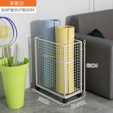 선반 소도구 도구 요가매트 정리함 보관함 수납 폼롤러 정리대 이동식, 1개, 라이트 화이트-업그레이드 접이식