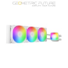 Geometric Future 幾何未來 愛斯基摩Pro 36W 360mm 白色水冷散熱器，高效靜音，多平台支援, GEO-EP-36B / GEO-EP-36W