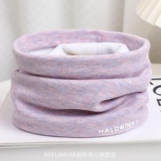 HALOWINT 運動保暖護頸圍脖, 綿奧短絨-淺紫, 1個