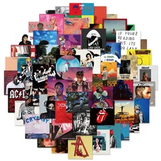 55PCS 가수 앨범 커버 그래피티 스티커 DIY 여행가방 노트북 태블릿 스피커 장식 벽 선물, 50PCS