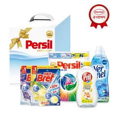 헨켈 선물세트 (퍼실 디스크 26개입+버넬0.9L+프릴700ml+브레프1p 2개), 1세트